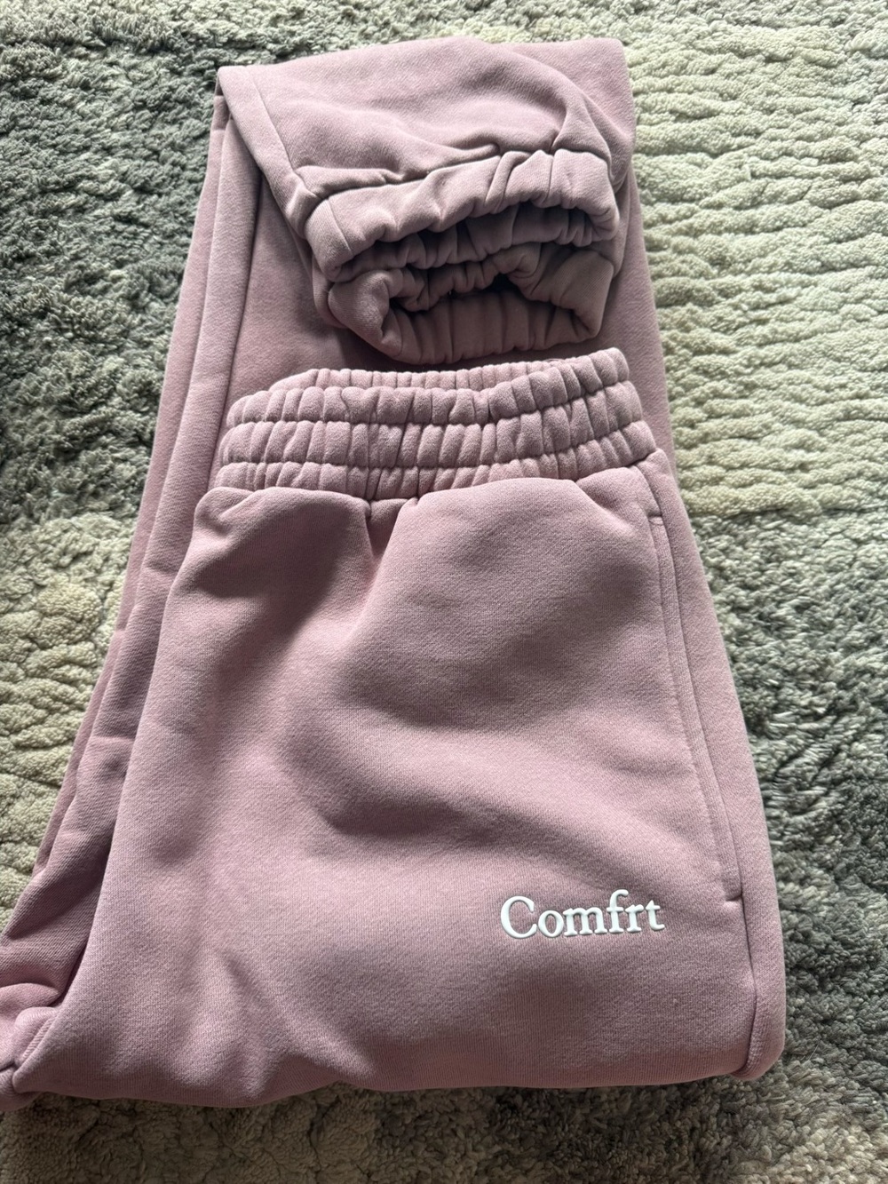 Comfort Colors Mauve Pink Women's Jogger Sweatpants with Logo